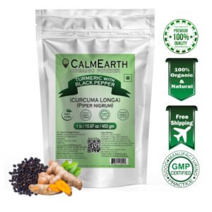 Calm Earth Turmeric with Black Pepper Organic Herbal Powder 100% Pure